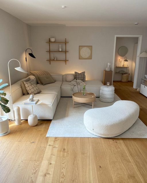 All White Apartment Sleek and Minimalist Living Space in Neutral Tones