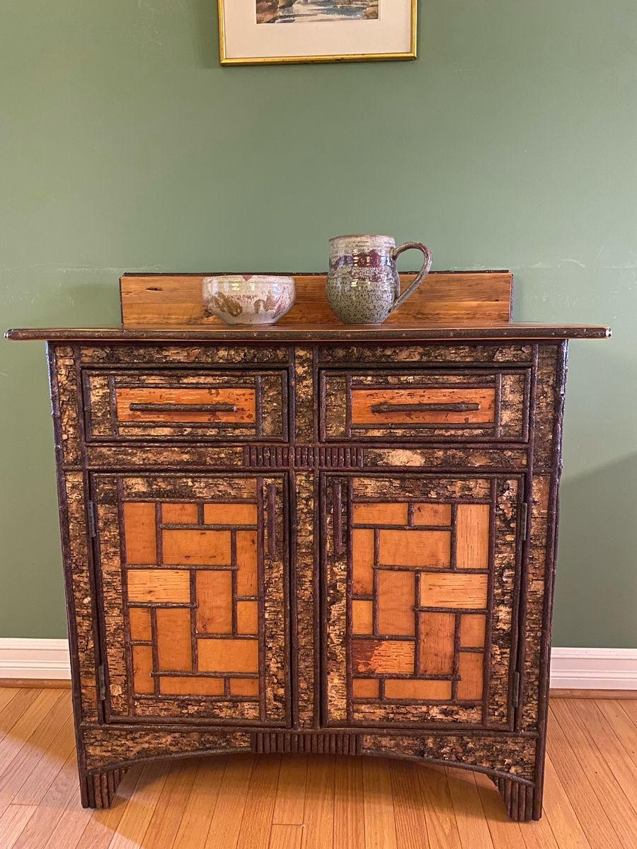 Birch Bark Cabinets Unique Natural Wood Cabinetry Option for Rustic Home Decor