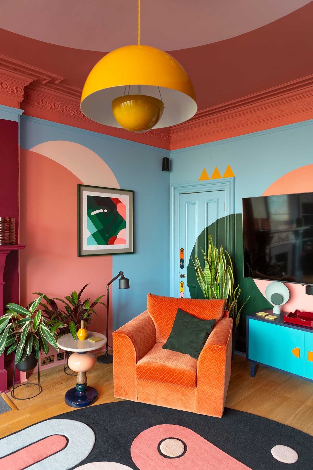 Brightly Colored Apartment Vibrant and Cheerful Living Space in a Colorful Home