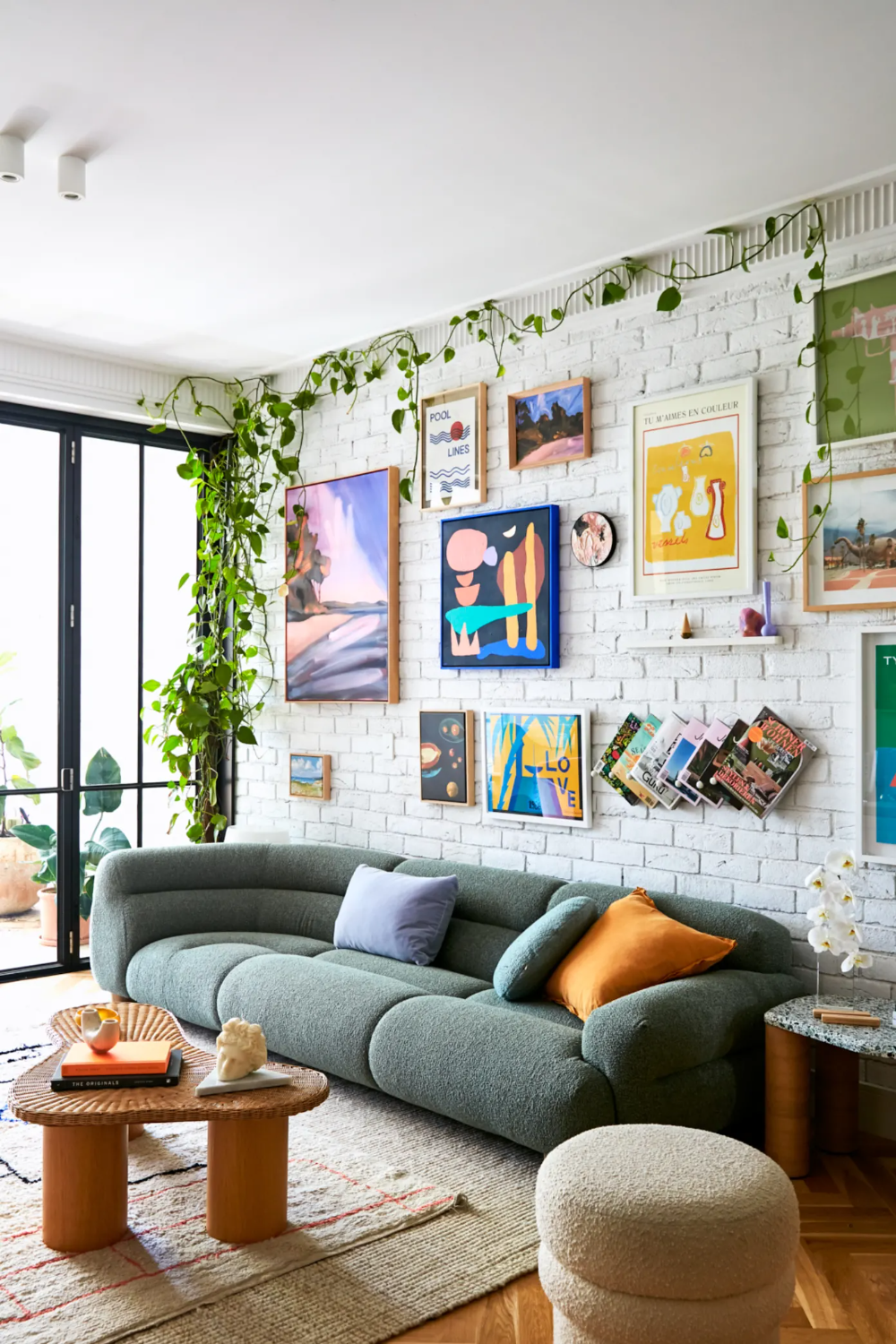 Colorful Minimalist Apartment Chic and Sleek Minimalist Space with a Pop of Vibrant Hues