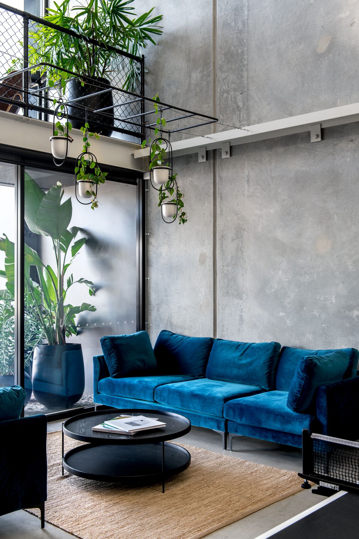 Concrete And Blues Apartment The Perfect Blend of Urban Cool and Soulful Sounds in Stylish Living Spaces