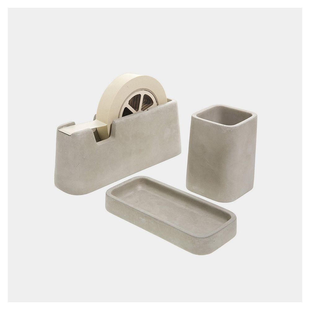 Concrete Desk Accessories Modern desk essentials with a sleek design