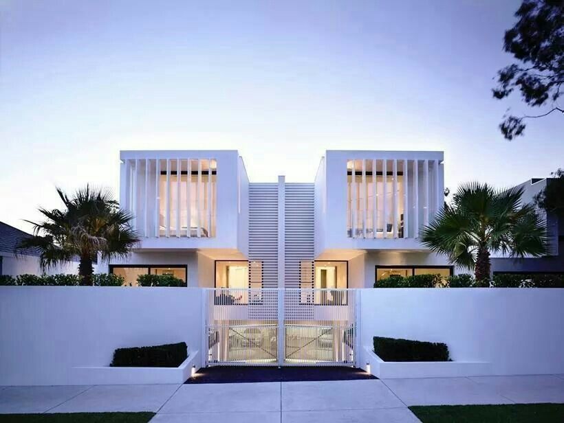 Contemporary White Duplex Modern Minimalist Duplex Design in White Tones