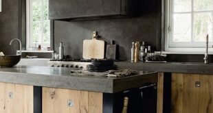 Dark Natural Wood Kitchen Furniture