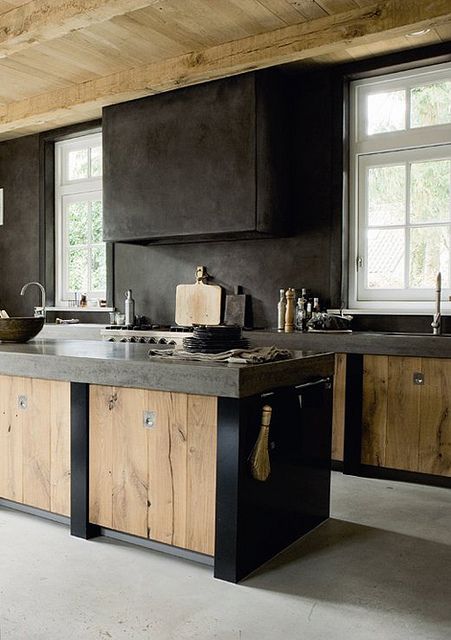 Dark Natural Wood Kitchen Furniture Elegant and Chic Wooden Kitchen Pieces for a Timeless Look