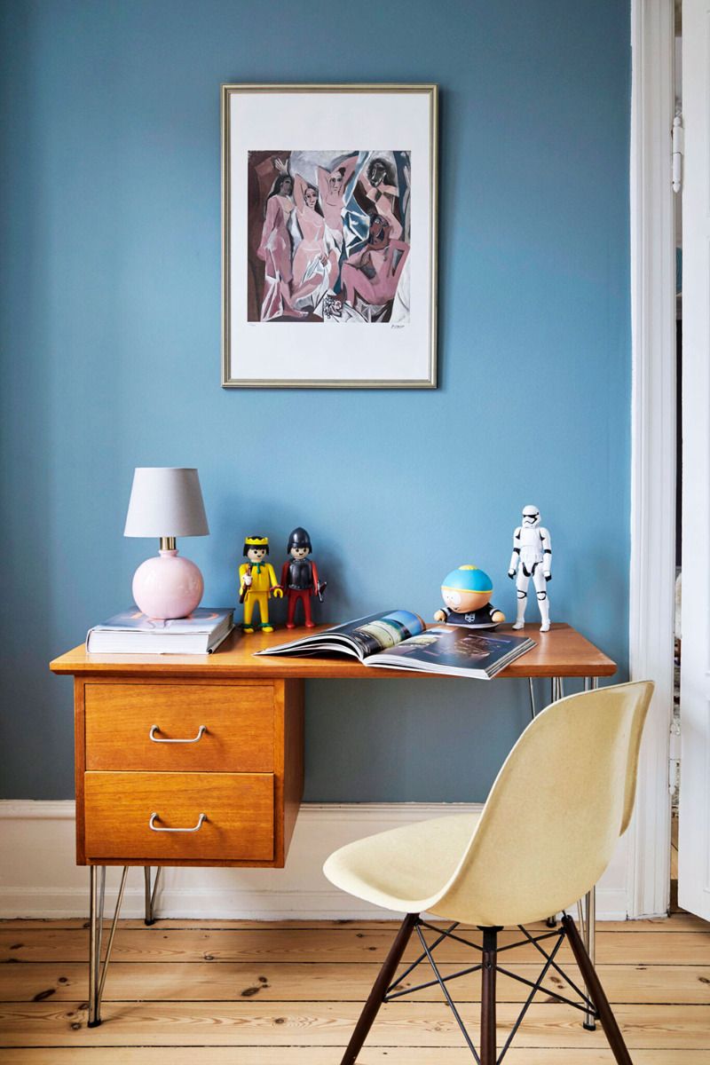 Eclectic Apartment Blue Interior Stylish Blue Theme Apartment Decor with a Mix of Different Styles