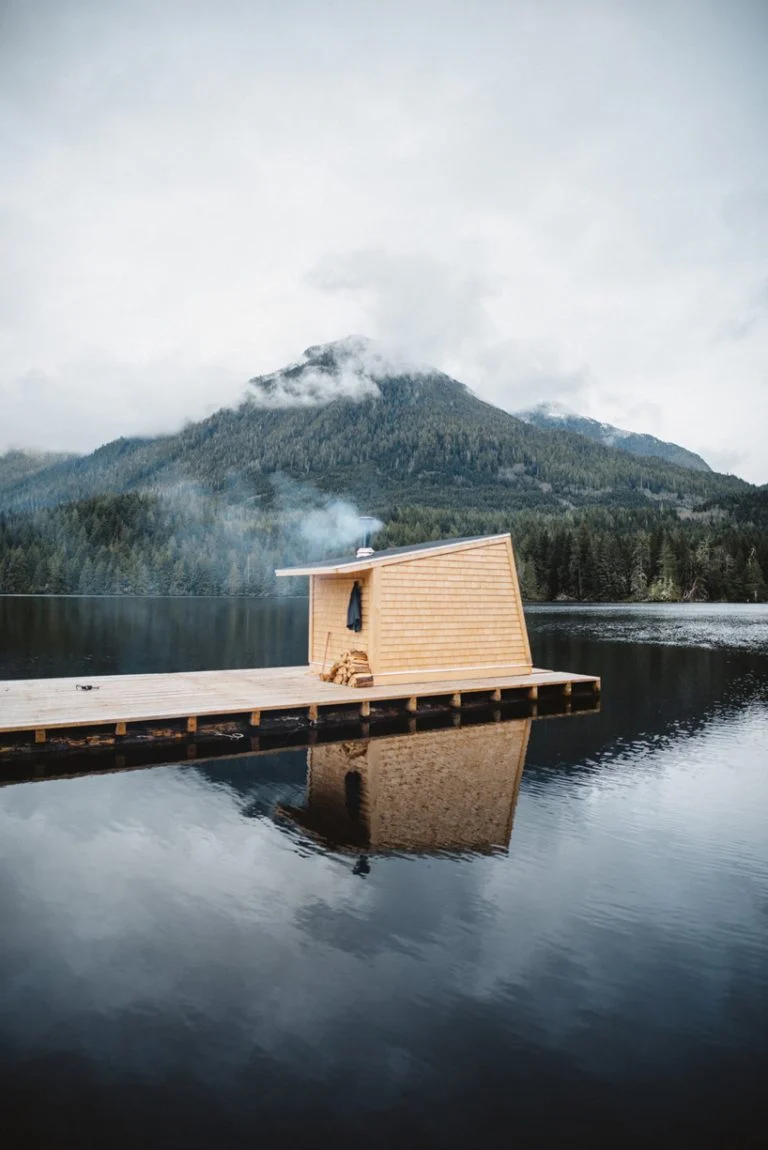 Floating Cedar House Unique and Innovative Cedar Dwelling on Water’s Edge