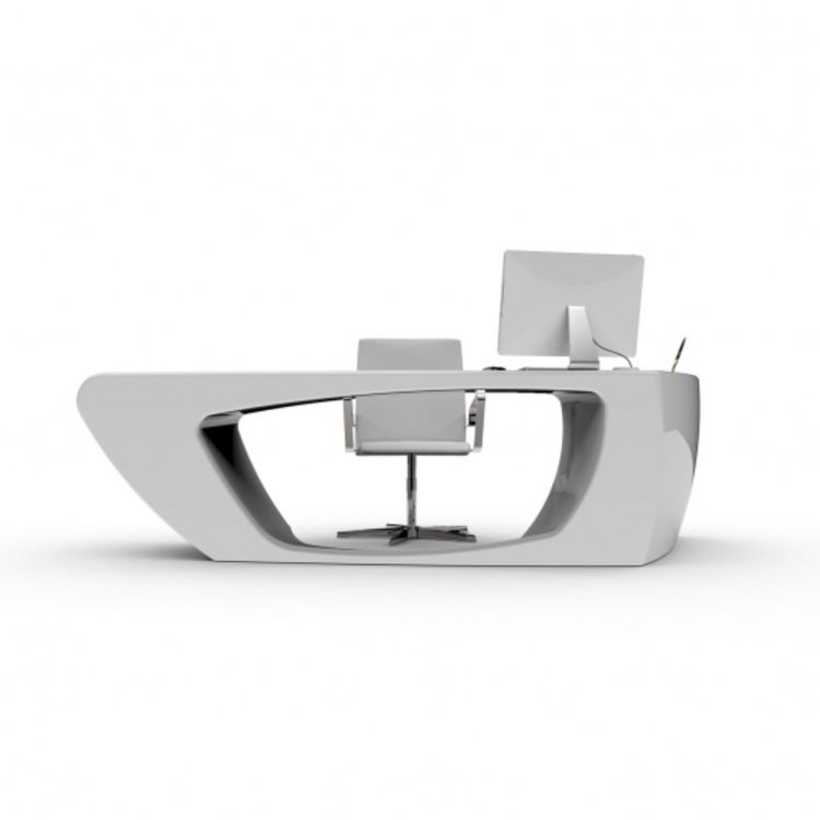 Futuristic L Shaped Desk Sleek and Innovative Workspace Solution for the Modern Office