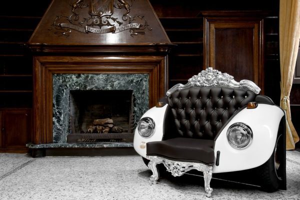 Glamour Beetle Armchair Stylish and Luxurious Beetle-Inspired Seating Option