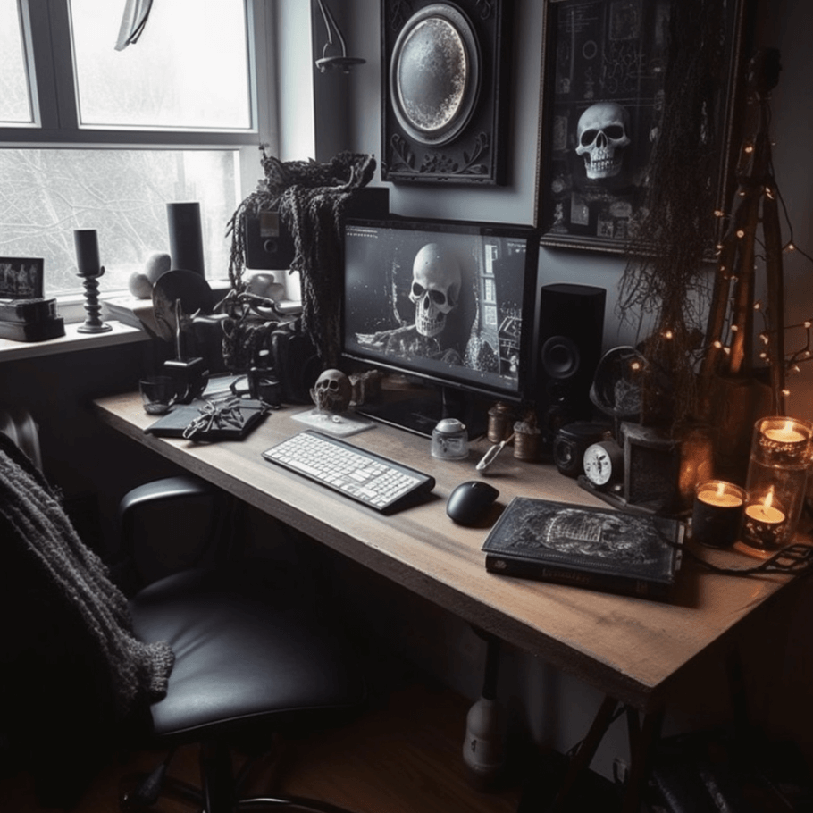 Gorgeous Gothic Home Office Elegant and Stylish Home Office with a Gothic Twist