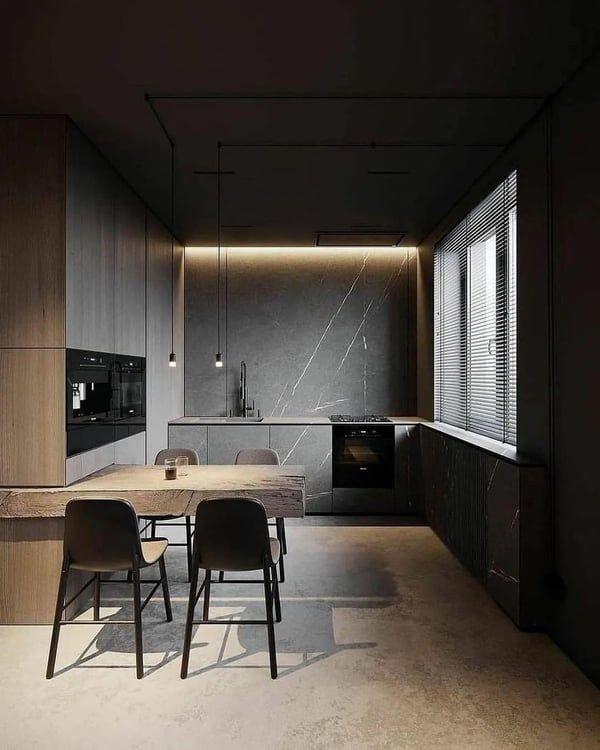 How to Design a Minimalist Kitchen in Dark Grey