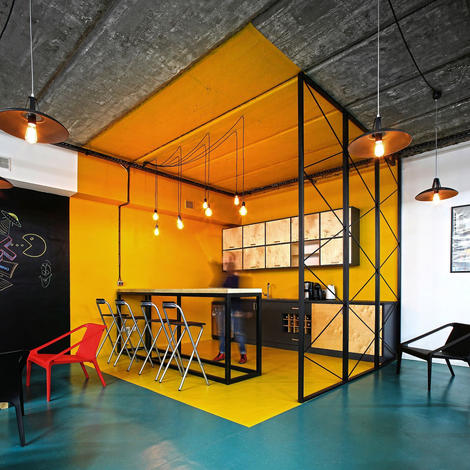 Industrial Home Colorful Bright and Vibrant Industrial Home Design for a Stunning Space