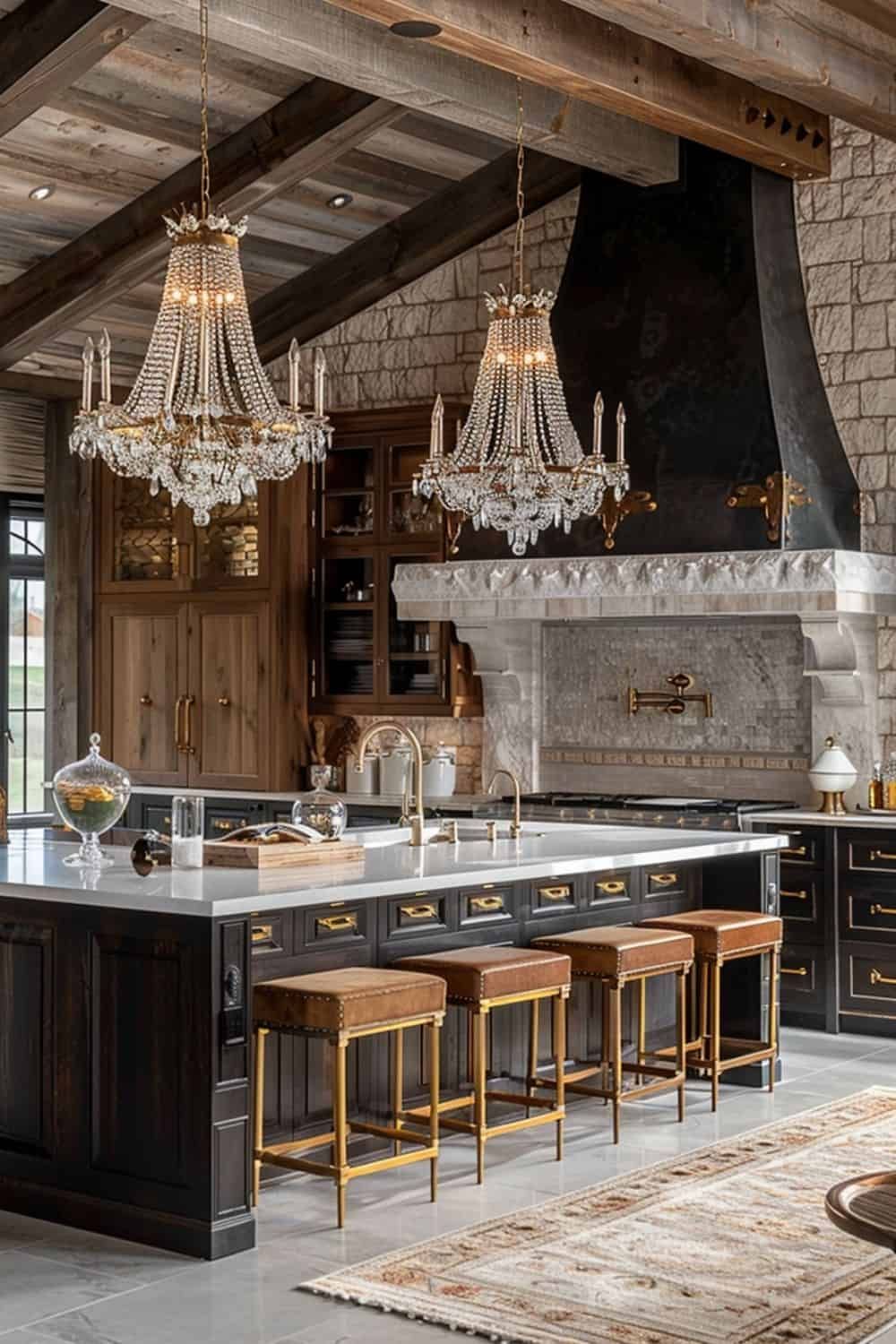 Italian Kitchen Design With Stone Elegant Stone Accents Transform Traditional Italian Kitchen