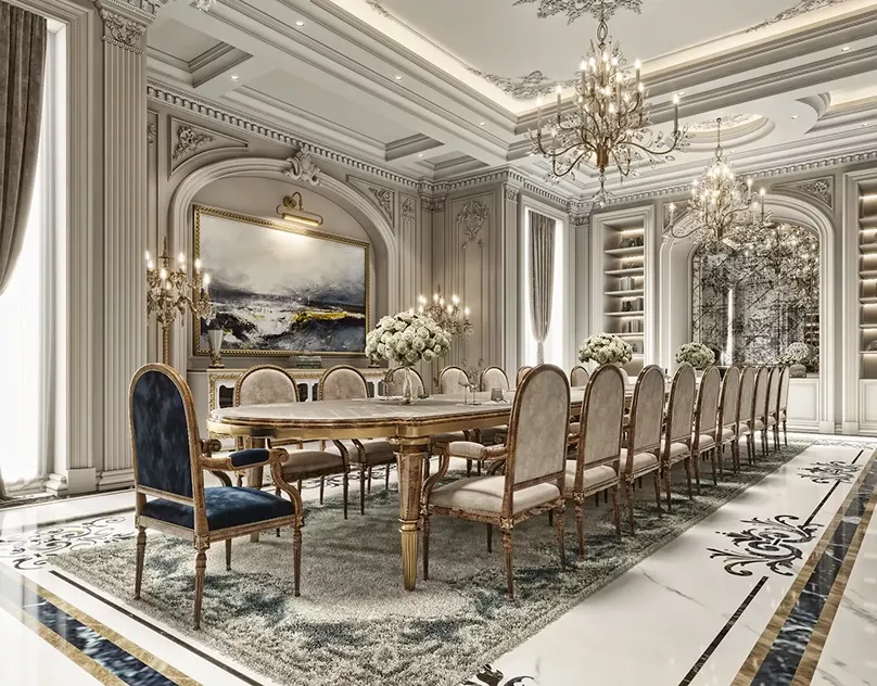 Luxury Classic Dining Room Opulent and Timeless Dining Space reminiscing Elegance and Sophistication