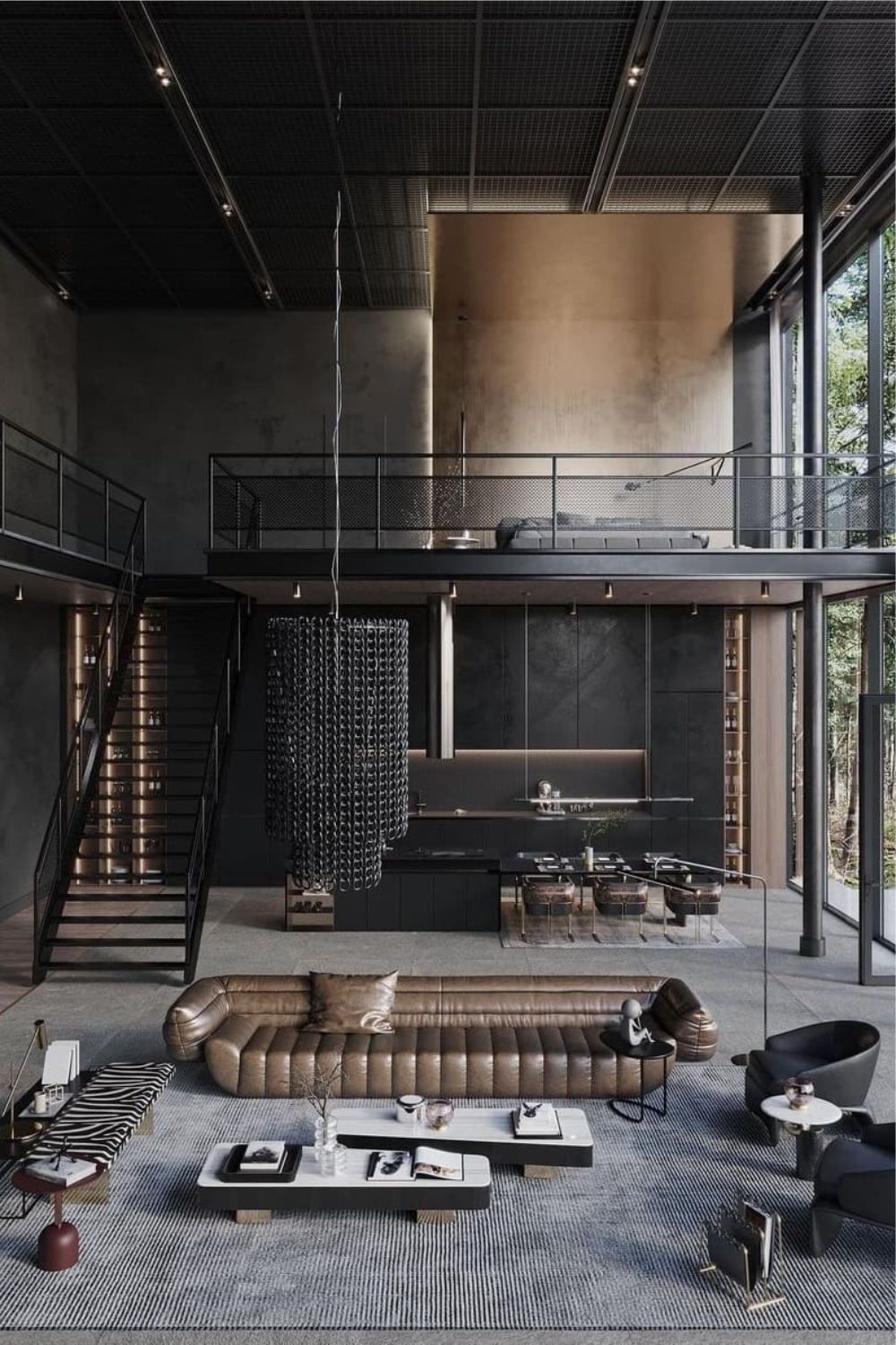 Masculine Loft Design Stylish and Bold Loft Decor for Men