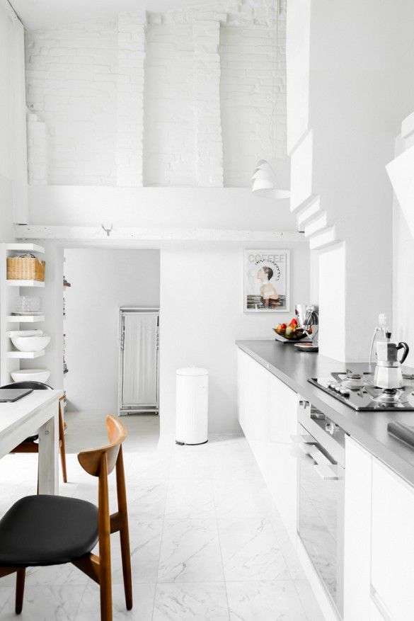 Minimalist And Airy White Loft Modern White Loft with an Open and Spacious Design in Mind