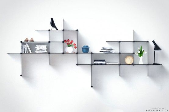 Minimalist Cubic Shelf Stylish and Functional Cube Design Storage Solution