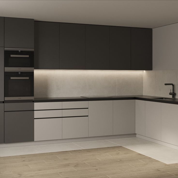 Minimalist Kitchen In Dark Gre Stylish and Sleek Dark Grey Kitchen Design for a Modern Look