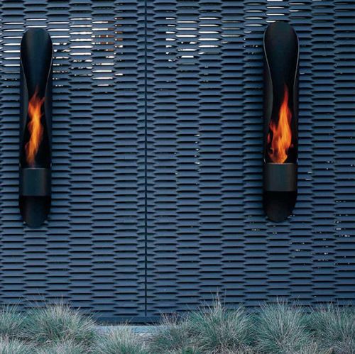 Minimalist Tube Outdoor Bioethanol Stylish Ethanol Fireplace for Outdoor Spaces