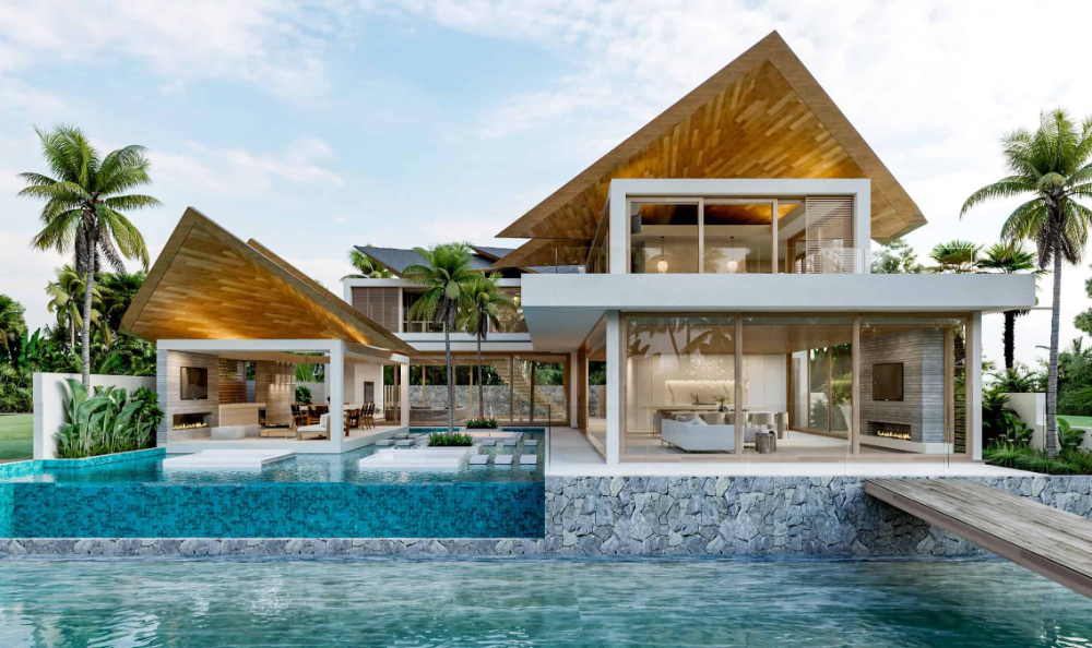 Modern Thai Villa Luxurious Retreat: A Blend of Contemporary Design and Traditional Thai Elements