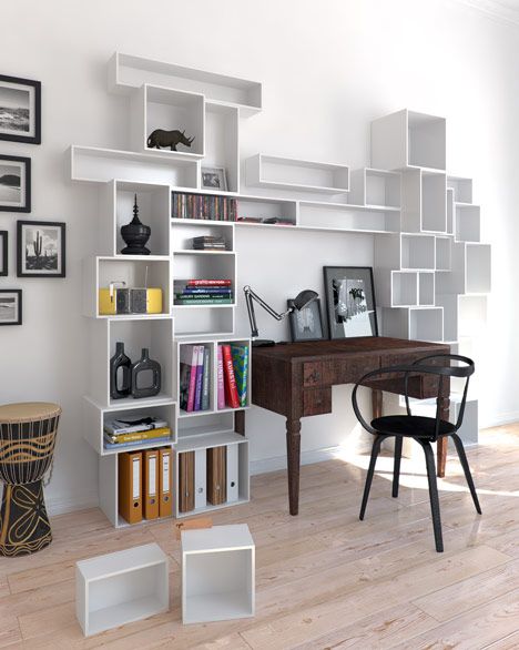 Modular Minimalist Cubic Shelving Sleek and Contemporary Storage Solution for Modern Spaces