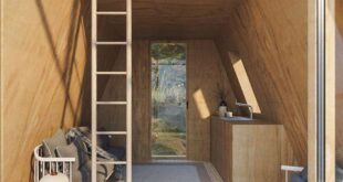 Narrow Wooden Cabin House