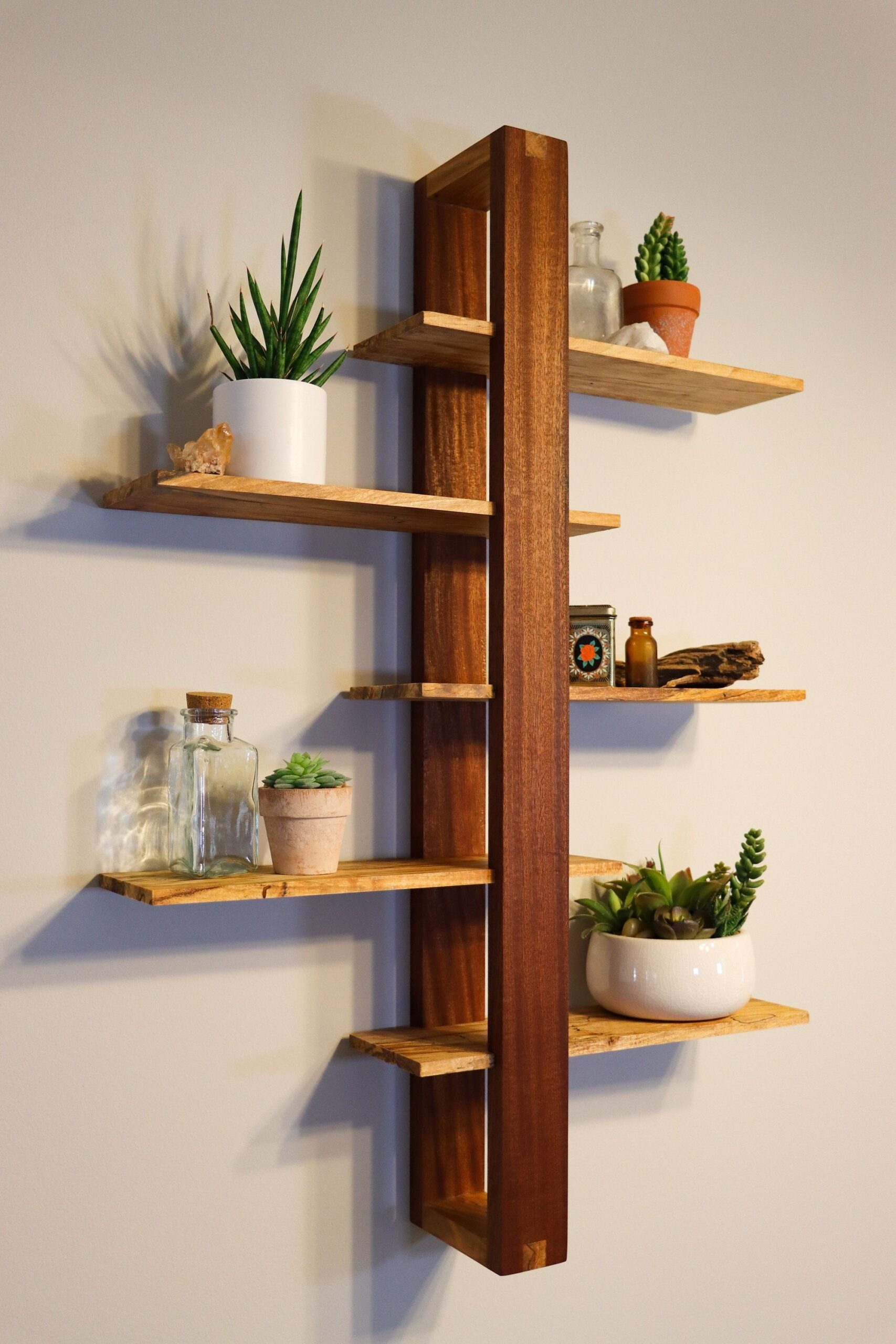 Nature Inspired Shelf Beautiful Wood Shelves Adding Organic Touch to Home Decor