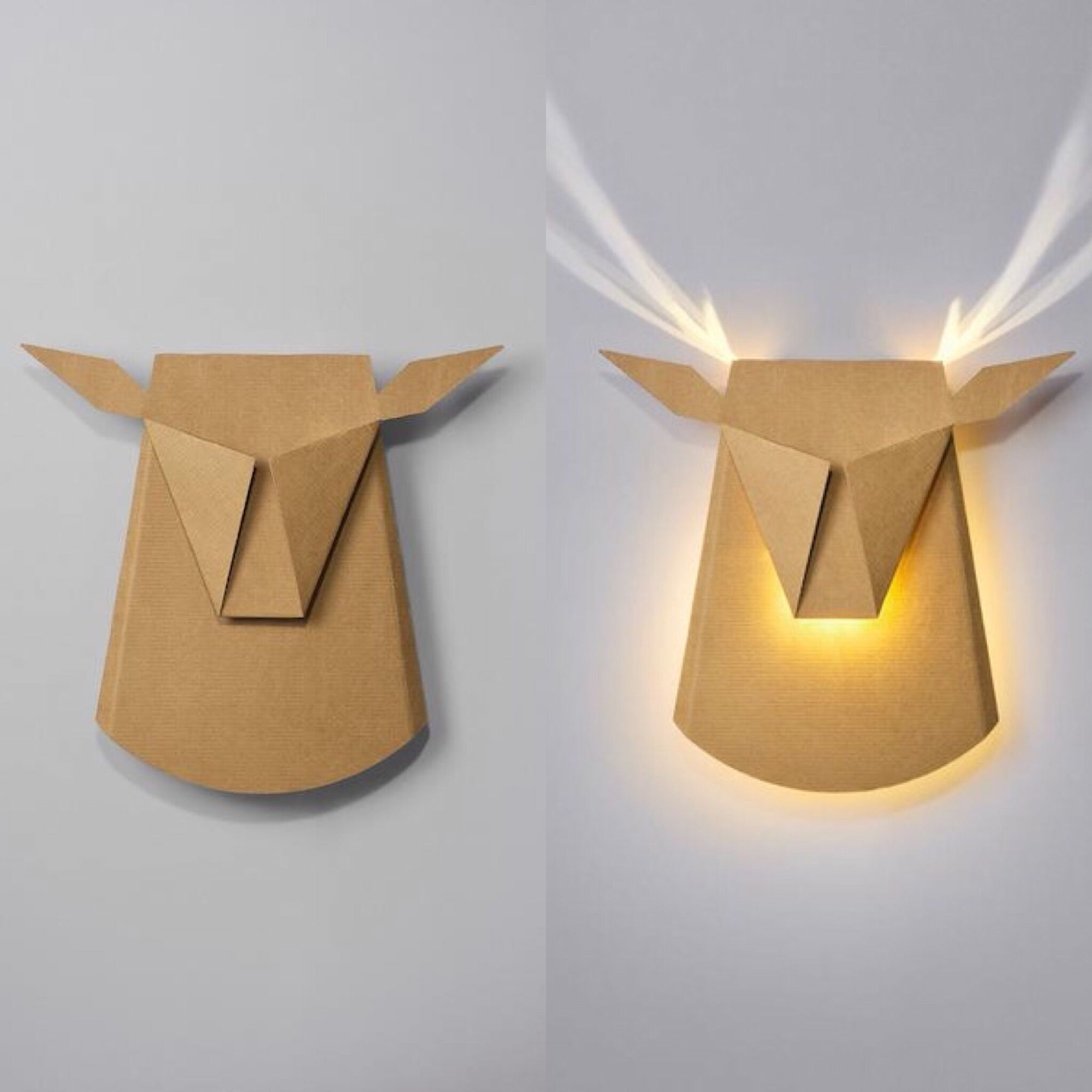 Pop Up Reindeer Cardboard Light