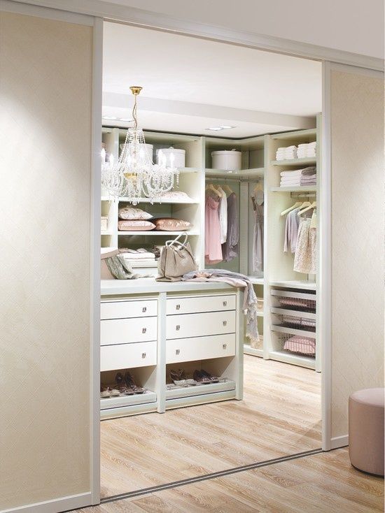 Pretty Feminine Closet Design Chic and elegant closet design for the modern woman