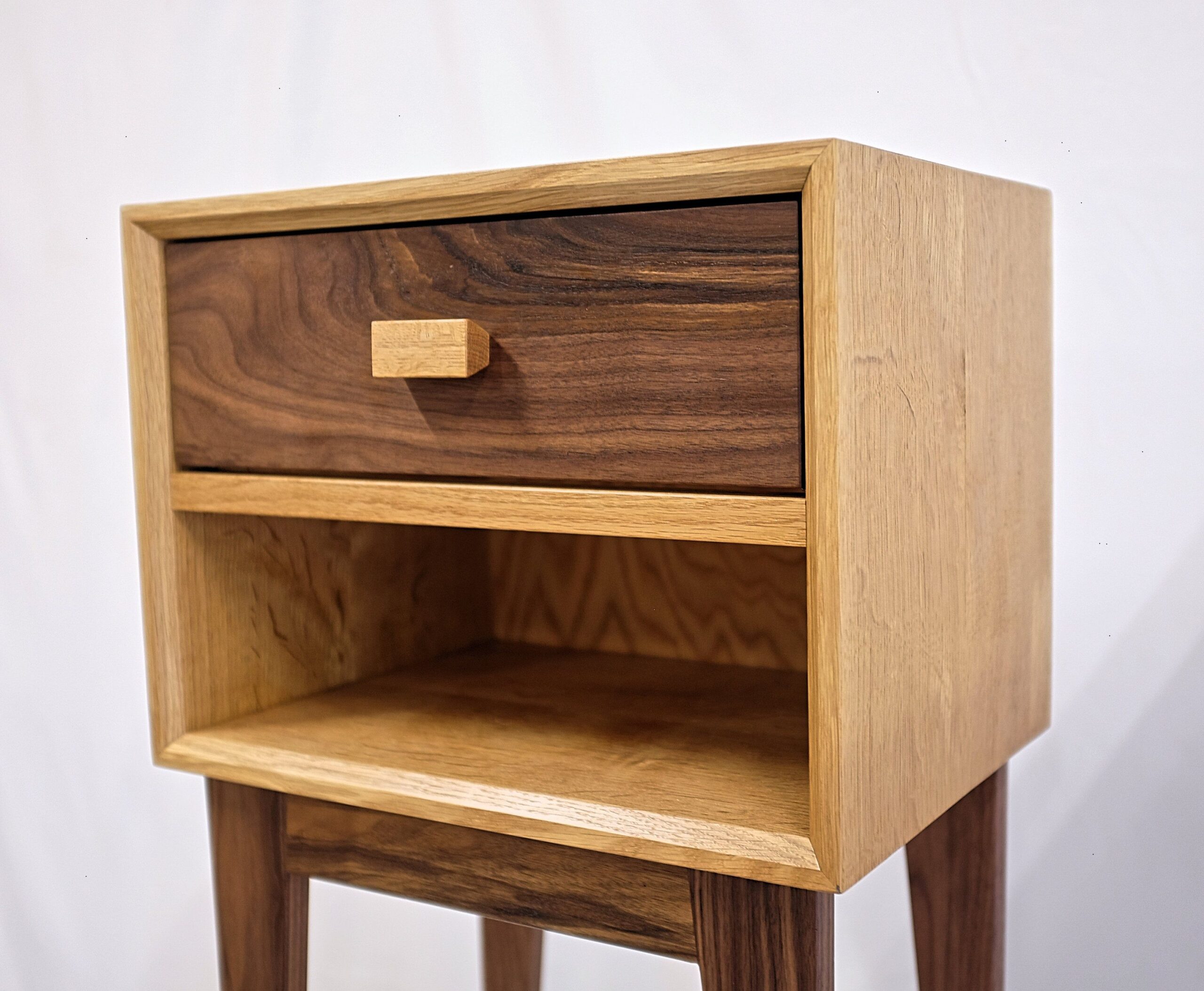 Small Nightstand Of Maple Wood Elegant Maple Wood Bedside Table for Compact Spaces