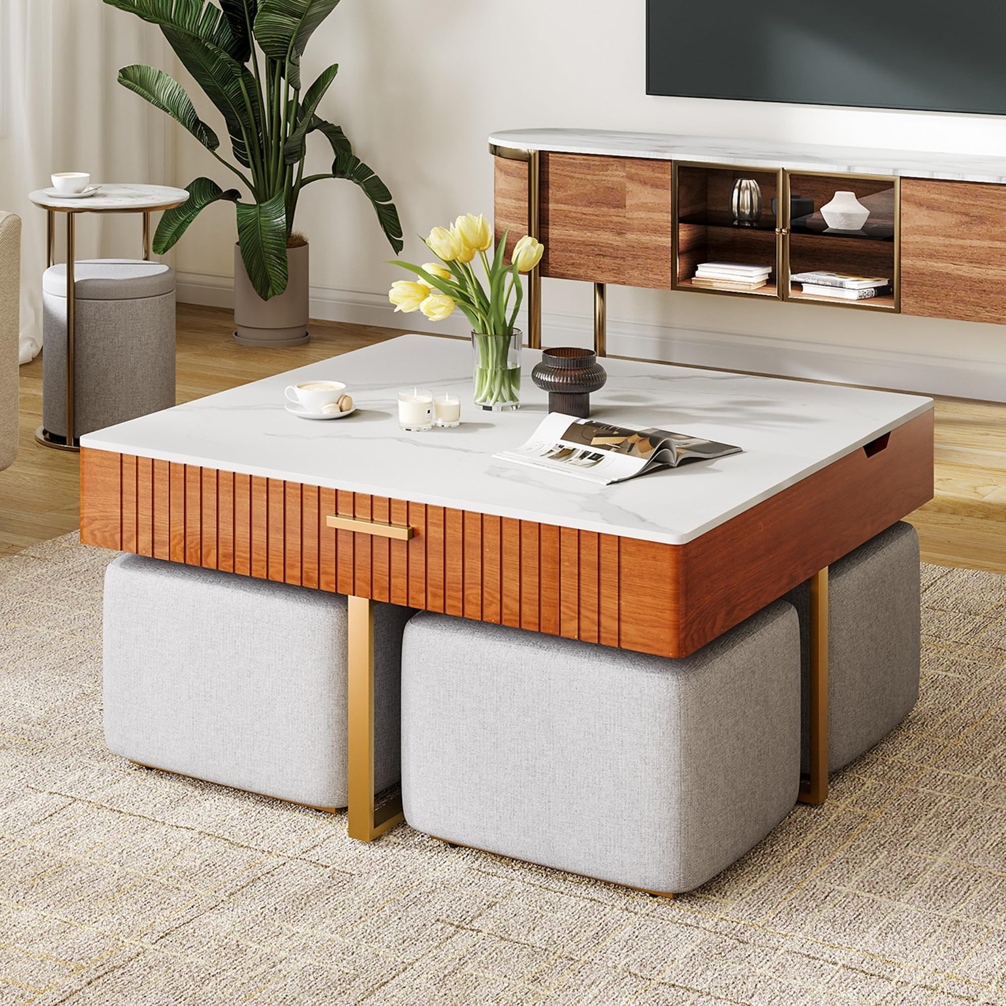 Storage And Coffee Table Practical and Stylish Dual-Purpose Furniture for Small Spaces