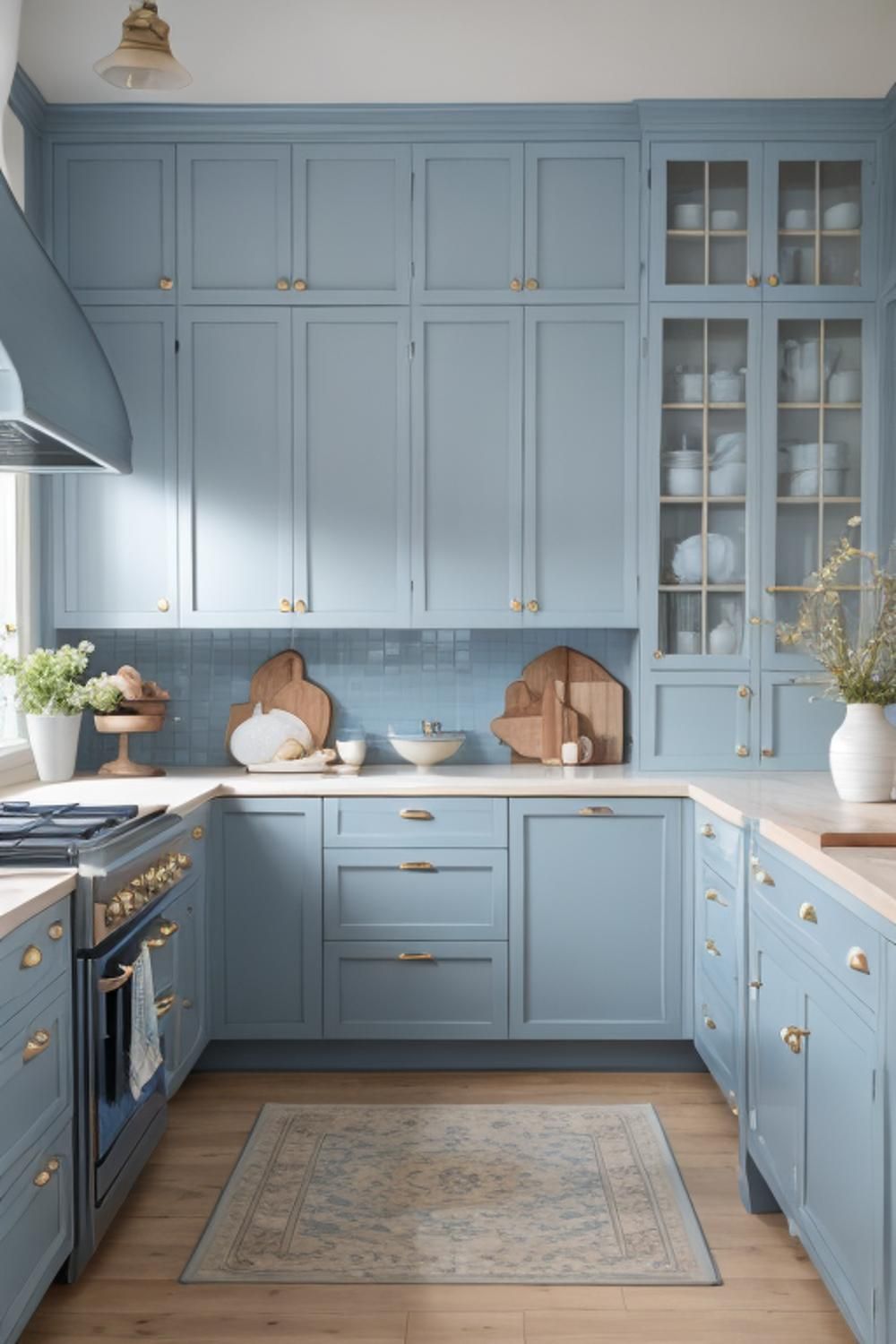 Stylish Blue And Gold Kitchen Design Elegant Kitchen Design with Blue and Gold Accents for a Luxurious Look