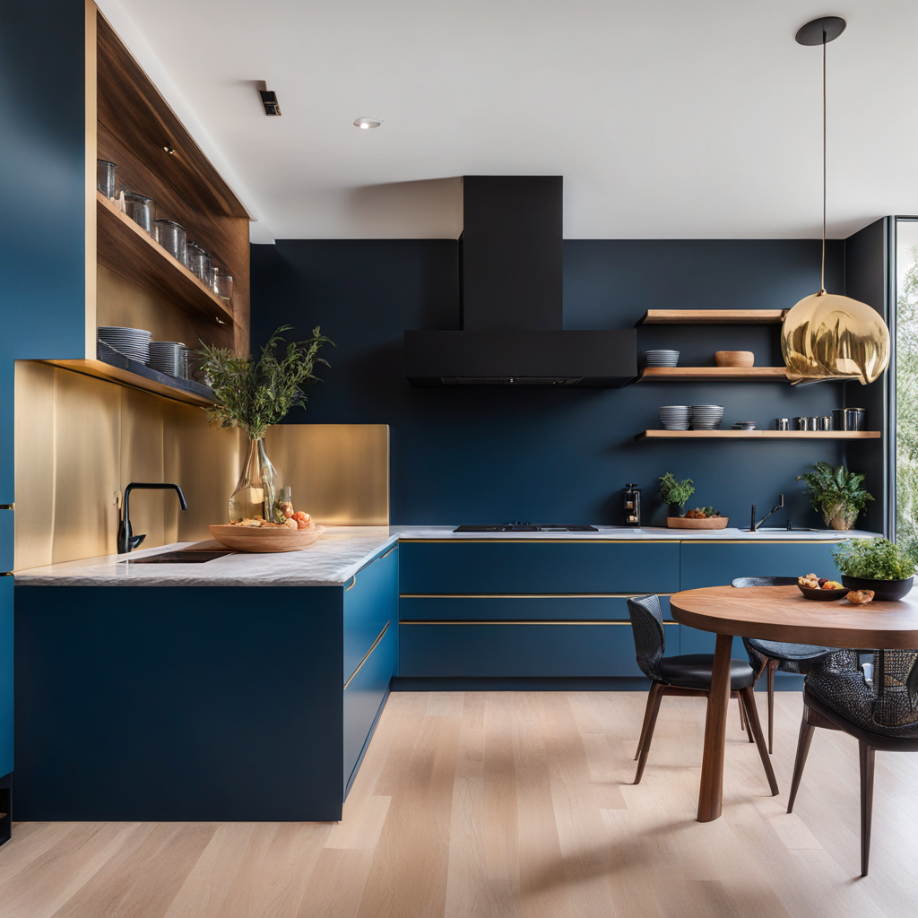 Stylish Blue And Gold Kitchen Design Transform Your Kitchen with Blue and Gold Aesthetic