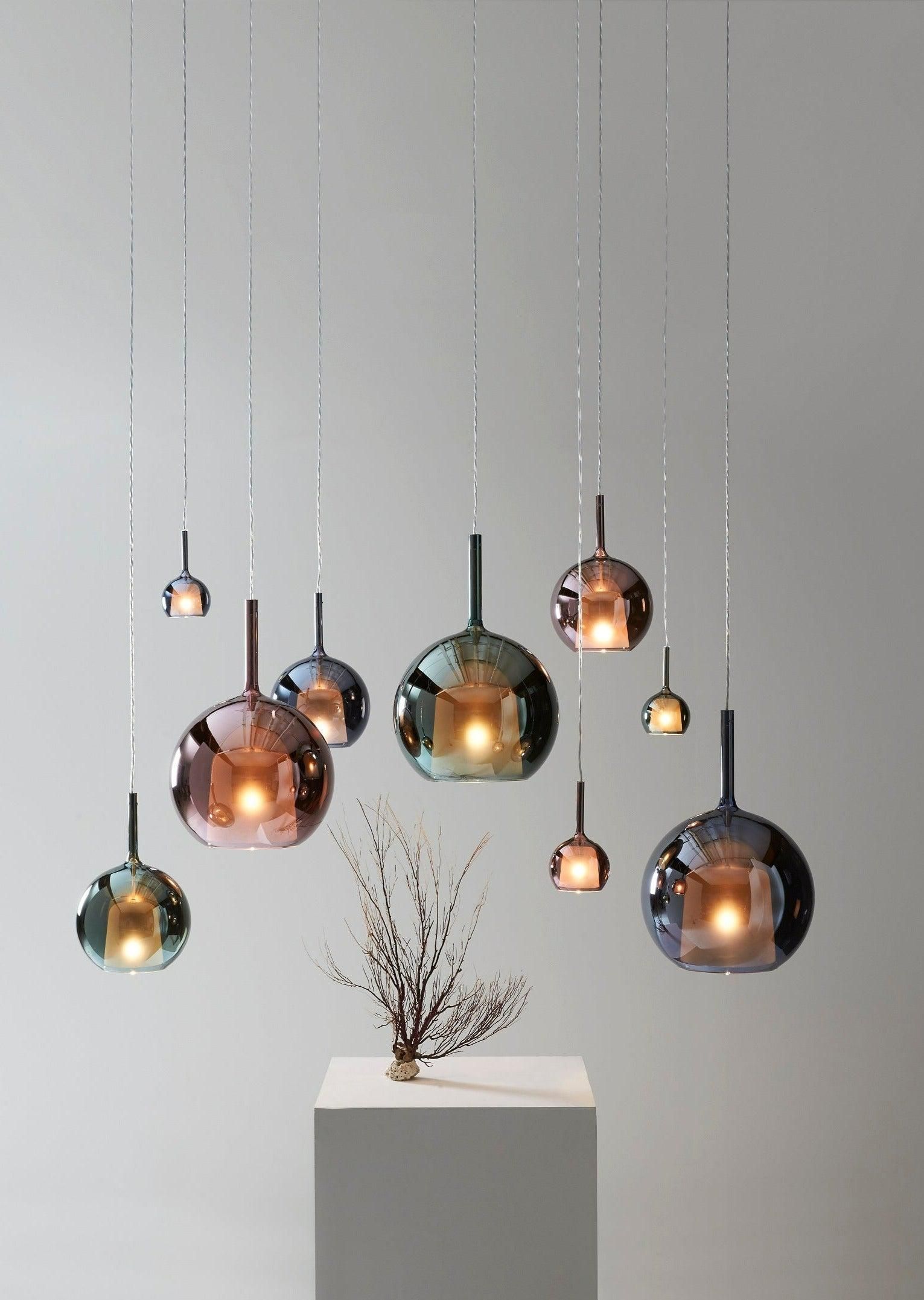 Pendant Lamp With A Mirror Elegant and Modern Lighting Fixture Featuring a Built-in Mirror