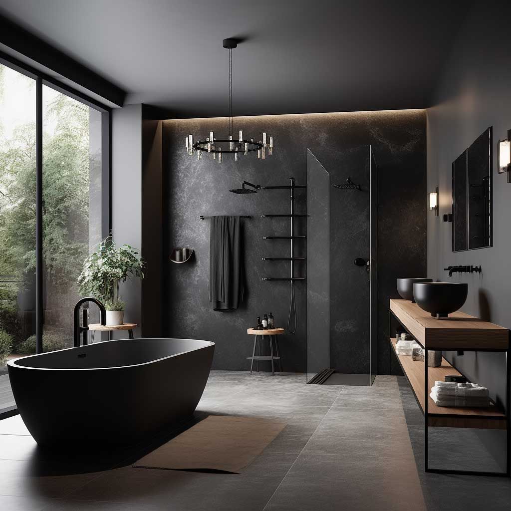 Two Contrasting Bathroom Designs Modern Minimalism vs. Luxurious Elegance: A Comparison of Bathroom Styles