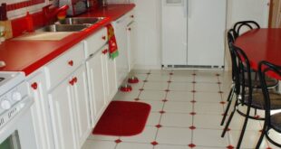 Vintage Kitchen Red White